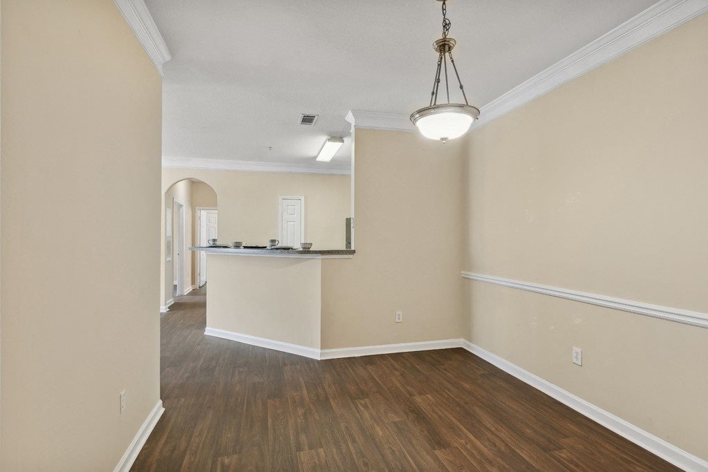 Dining area light fixture at Longwood Vista Apartment Homes in Atlanta GA